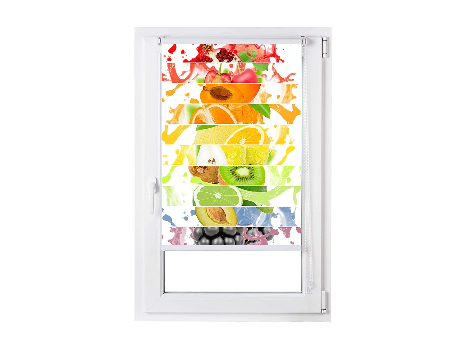 ESTORALIS | Estores Personalizados Easyfix de COCINA | 90 x 150 cm (Ancho por Alto) Tamaño de Tela 87 x 150 cm | Modelo C-1219 Color Unico