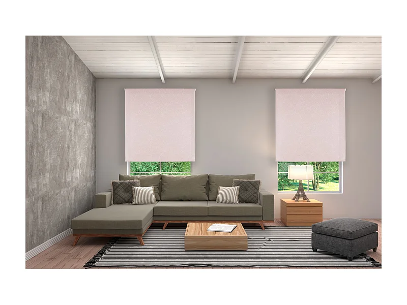 ESTORALIS | Estor Enrollable Translúcido | 150 x 255 cm (Ancho por Alto) Tamaño de Tela 147 x 250 cm | Modelo SELENE Color Salmon