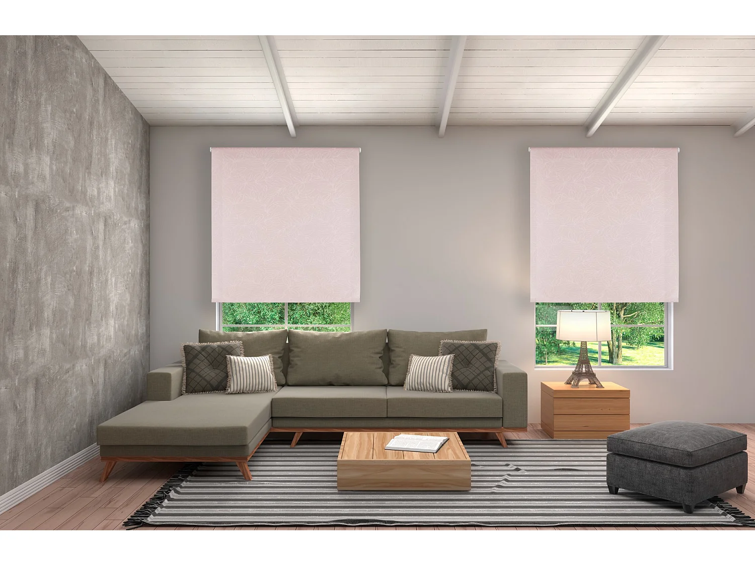 ESTORALIS | Estor Enrollable Translúcido | 150 x 255 cm (Ancho por Alto) Tamaño de Tela 147 x 250 cm | Modelo SELENE Color Salmon