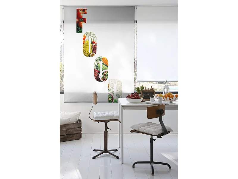 ESTORALIS | Estores Personalizados Easyfix de COCINA | 85 x 150 cm (Ancho por Alto) Tamaño de Tela 82 x 150 cm | Modelo C-1214 Color Unico