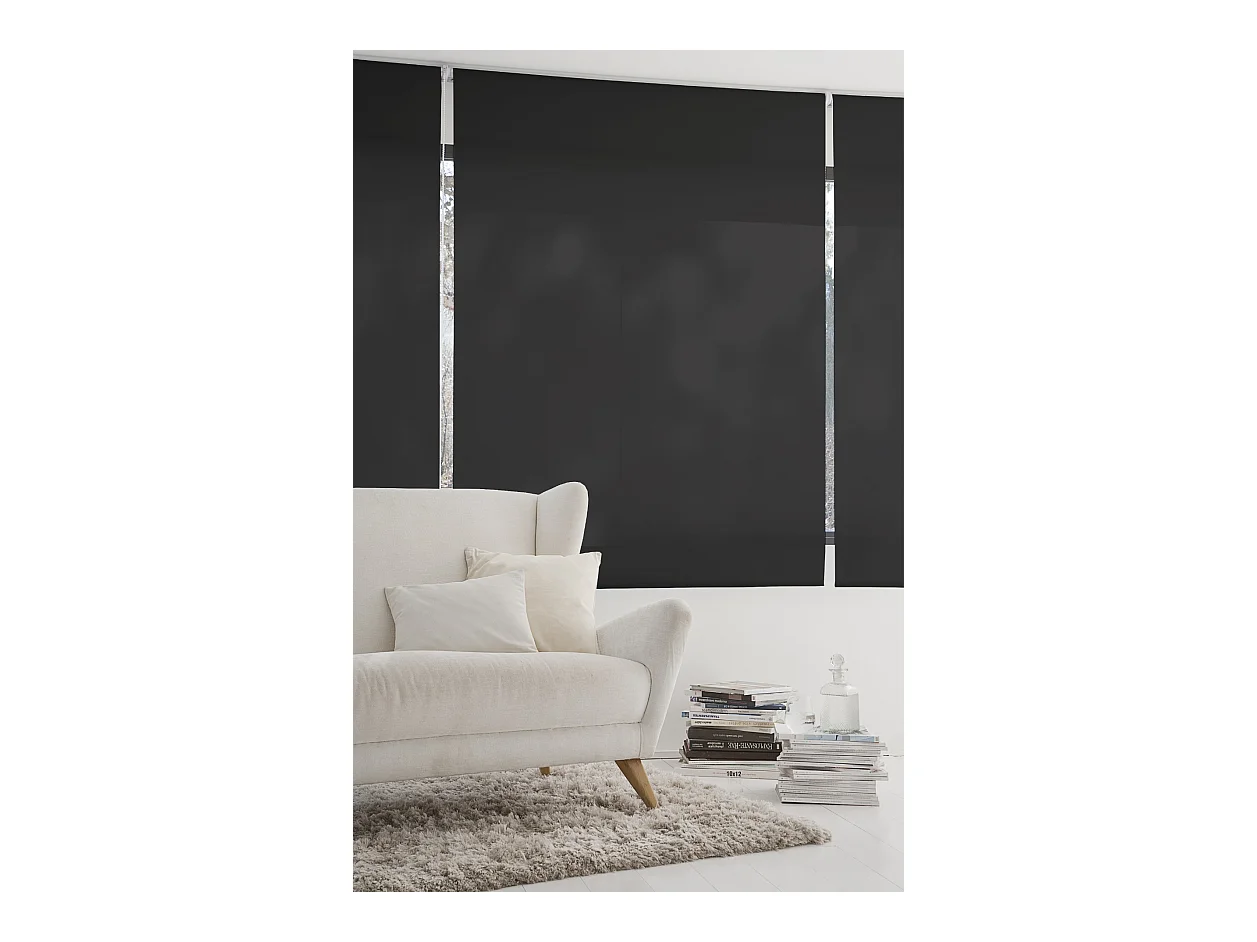 ESTORALIS | Estores Enrollables Lisos Translucidos | 180 x 235 cm (Ancho por Alto) Tamaño de Tela 177 x 230 cm | Modelo GOVE Color Antracita
