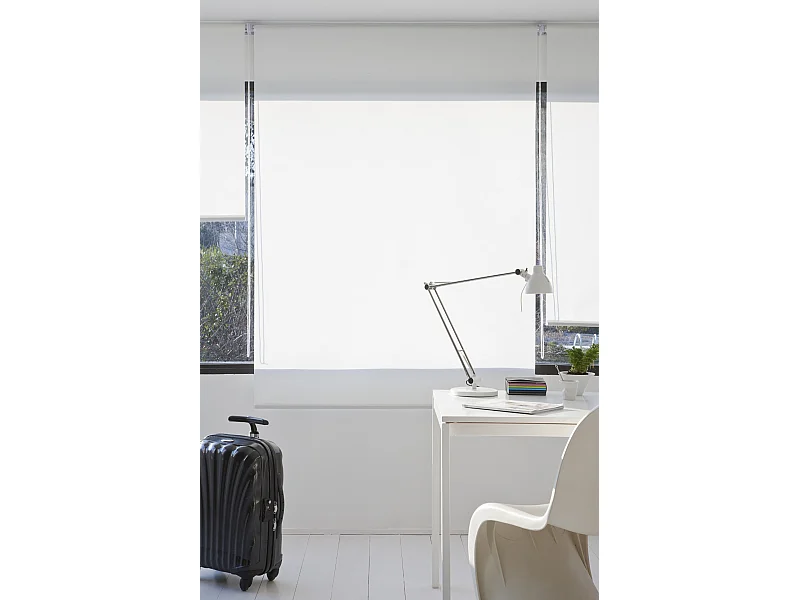 ESTORALIS | Estores Enrollables Lisos Translucidos | 120 x 180 cm (Ancho por Alto) Tamaño de Tela 117 x 175 cm | Modelo GOVE Color Blanco Roto