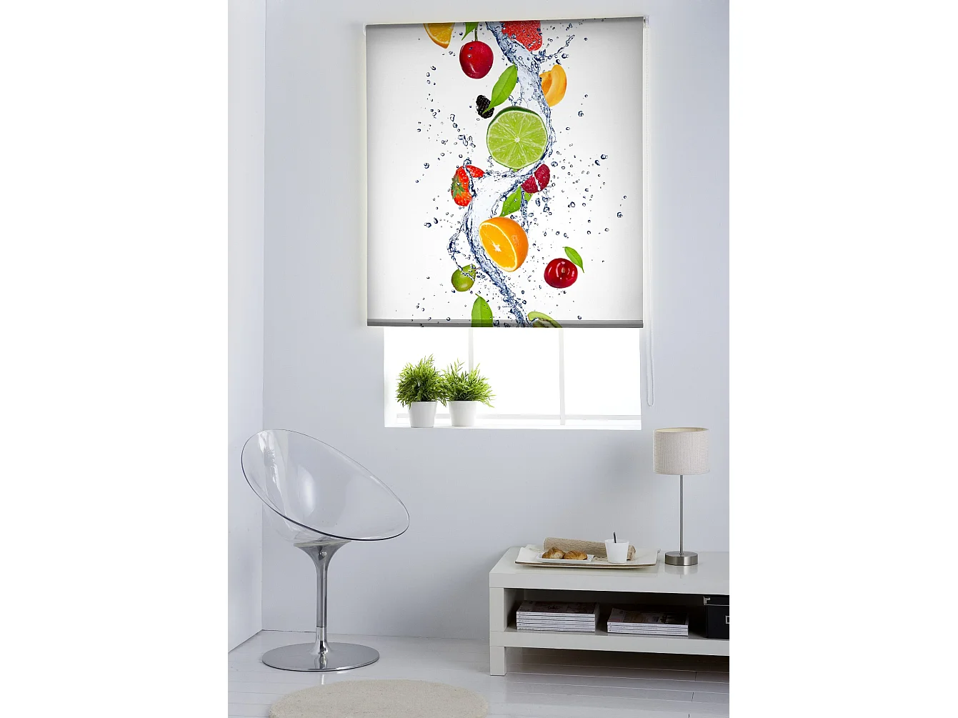 ESTORALIS | Estores Personalizados Easyfix de COCINA | 110 x 150 cm (Ancho por Alto) Tamaño de Tela 107 x 150 cm | Modelo C-1229 Color Unico