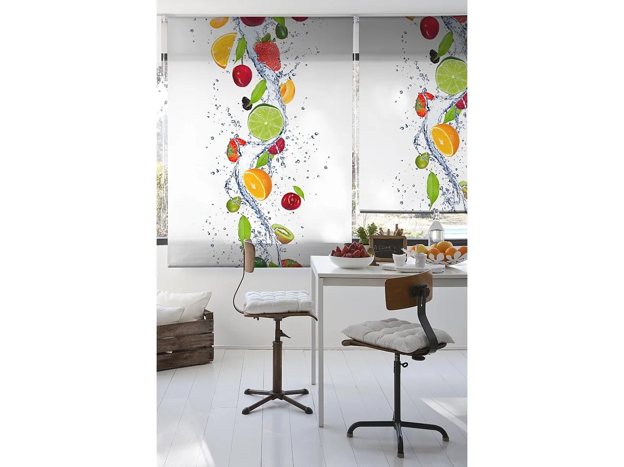 ESTORALIS | Estores Personalizados Easyfix de COCINA | 110 x 150 cm (Ancho por Alto) Tamaño de Tela 107 x 150 cm | Modelo C-1229 Color Unico