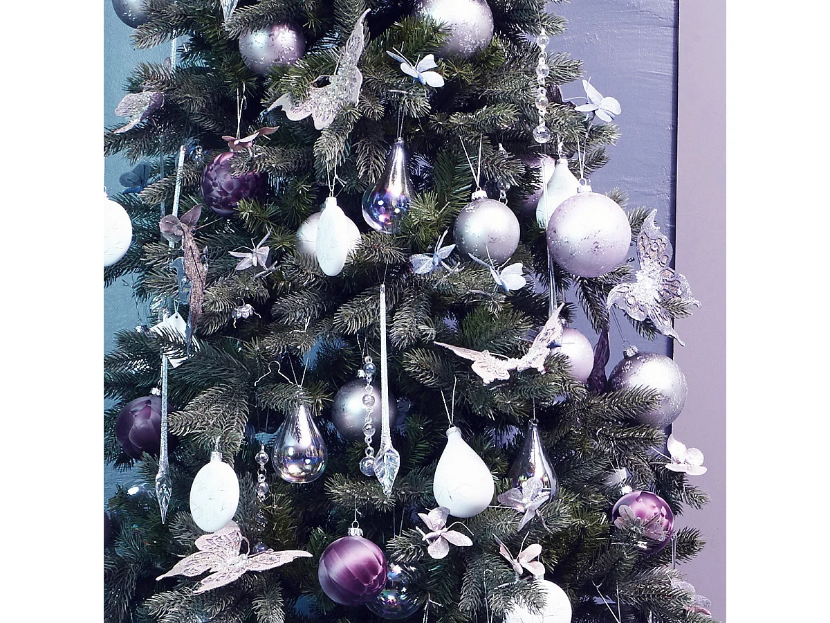 Suspension de Noël Perles irisées - Transparent