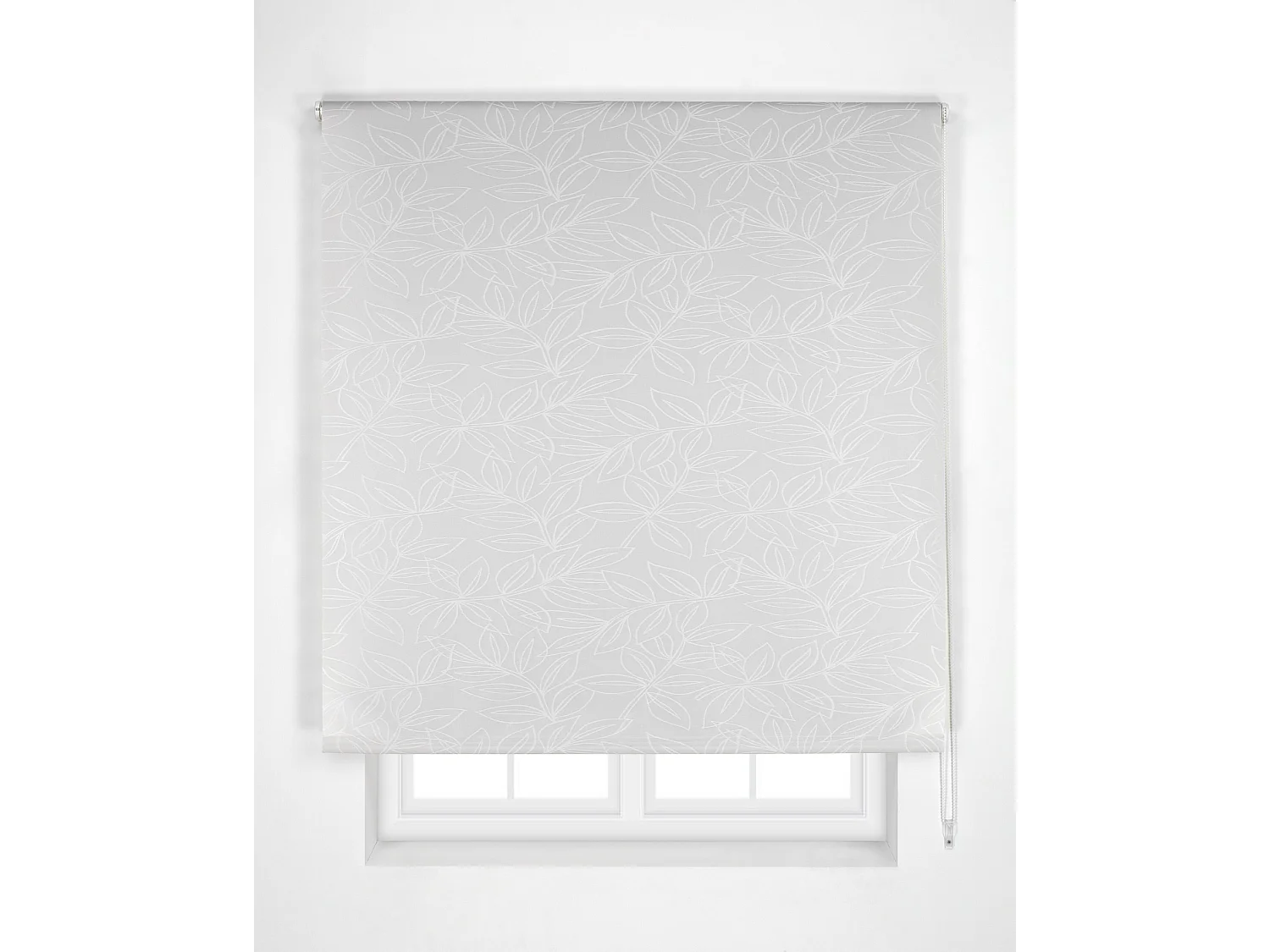 ESTORALIS | Estor Enrollable Translúcido | 90 x 255 cm (Ancho por Alto) Tamaño de Tela 87 x 250 cm | Modelo SELENE Color Blanco/Gris