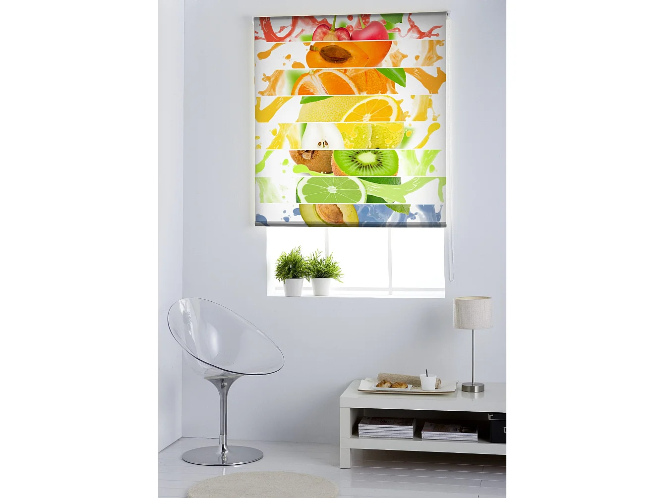 ESTORALIS | Estores Personalizados Easyfix de COCINA | 85 x 150 cm (Ancho por Alto) Tamaño de Tela 82 x 150 cm | Modelo C-1219 Color Unico