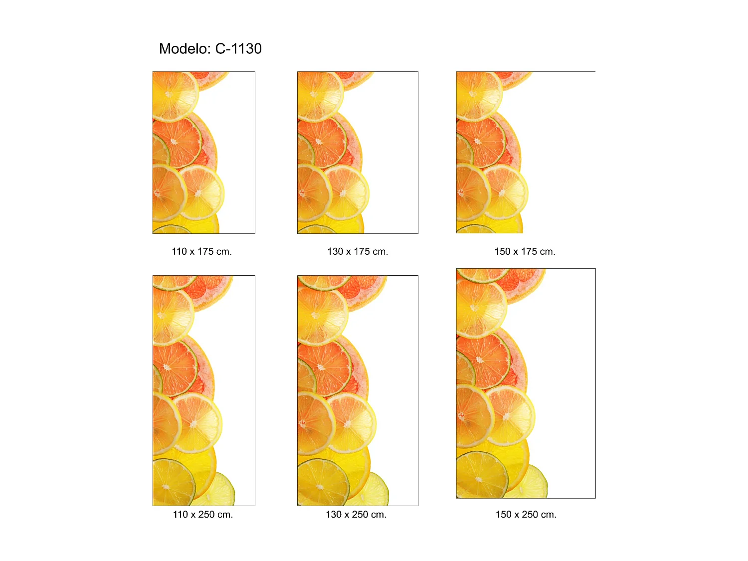 ESTORALIS | Estores Personalizados de COCINA | 110 x 180 cm (Ancho por Alto) Tamaño de Tela 107 x 175 cm | Modelo C-1130 Color Unico