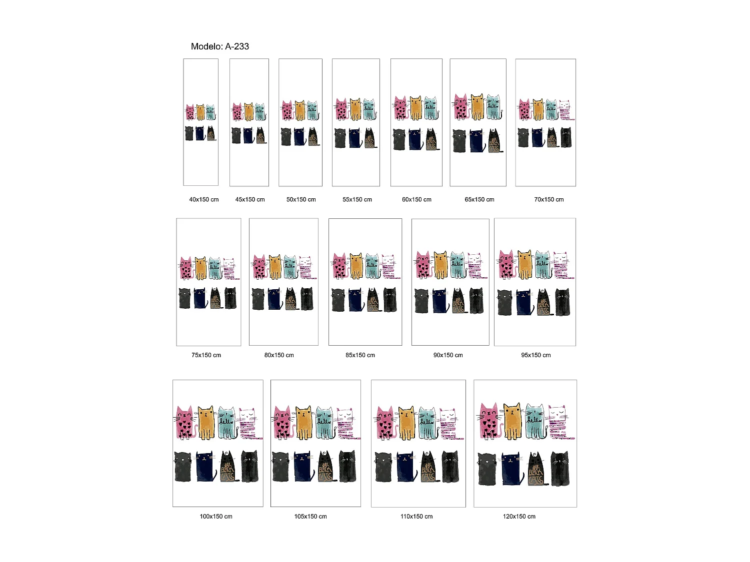 ESTORALIS | Estores Personalizados Easyfix ANIMALES  | 80 x 150 cm (Ancho por Alto) Tamaño de Tela 77 x 150 cm | Modelo A-233 Color Unico