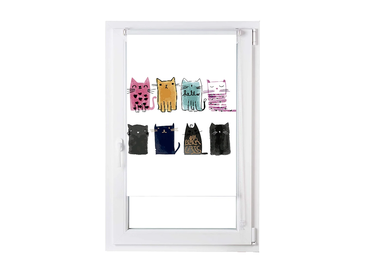 ESTORALIS | Estores Personalizados Easyfix ANIMALES  | 80 x 150 cm (Ancho por Alto) Tamaño de Tela 77 x 150 cm | Modelo A-233 Color Unico
