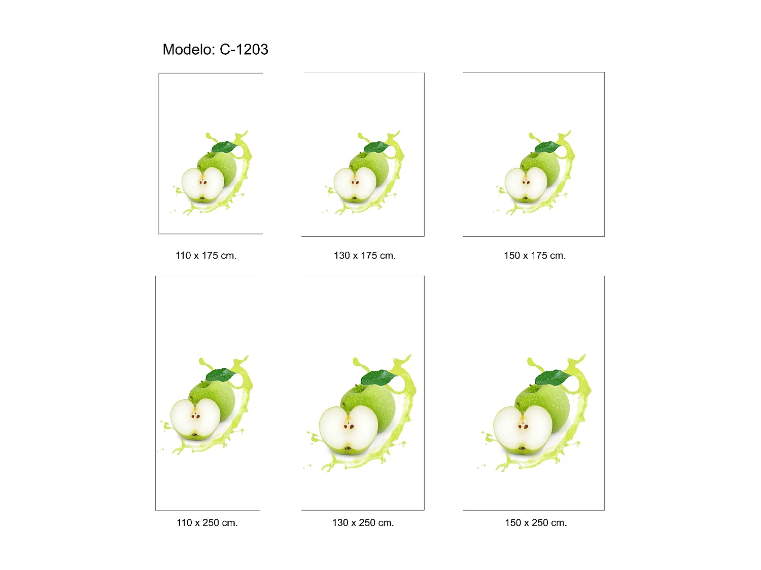 ESTORALIS | Estores Personalizados de COCINA | 150 x 255 cm (Ancho por Alto) Tamaño de Tela 147 x 250 cm | Modelo C-1203 Color Unico