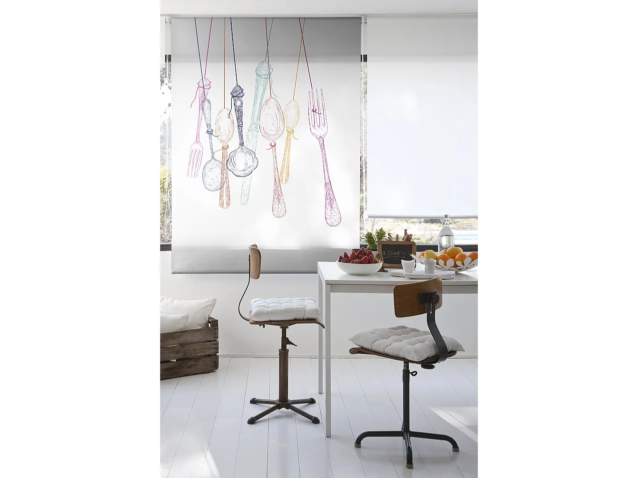 ESTORALIS | Estores Personalizados de COCINA | 110 x 255 cm (Ancho por Alto) Tamaño de Tela 107 x 250 cm | Modelo C-1180 Color Unico