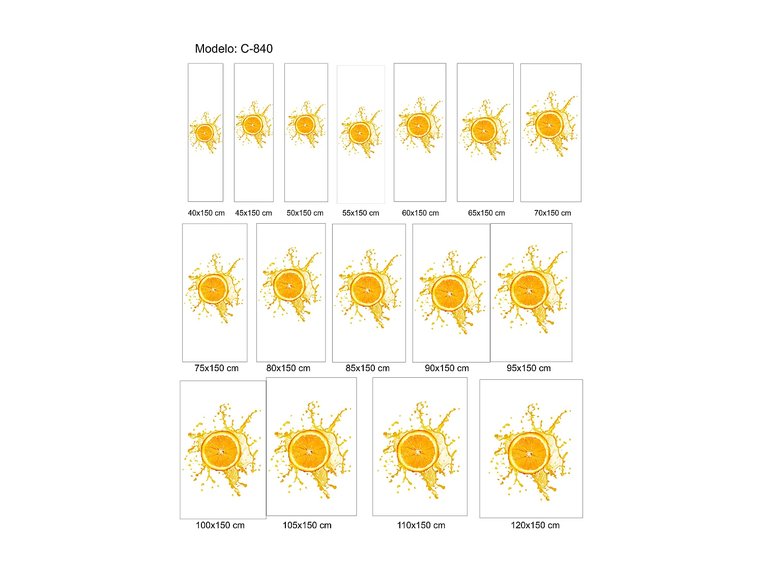 ESTORALIS | Estores Personalizados Easyfix de COCINA | 100 x 150 cm (Ancho por Alto) Tamaño de Tela 97 x 150 cm | Modelo C-1055 Color Unico