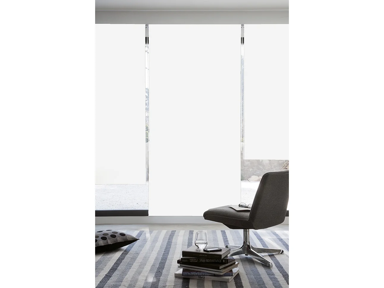 ESTORALIS | Estores Enrollables Opacos Easyfix  | 70 x 180 cm (Ancho por Alto) Tamaño de Tela 67 x 175 cm | Modelo DRACARYS Color Blanco Roto