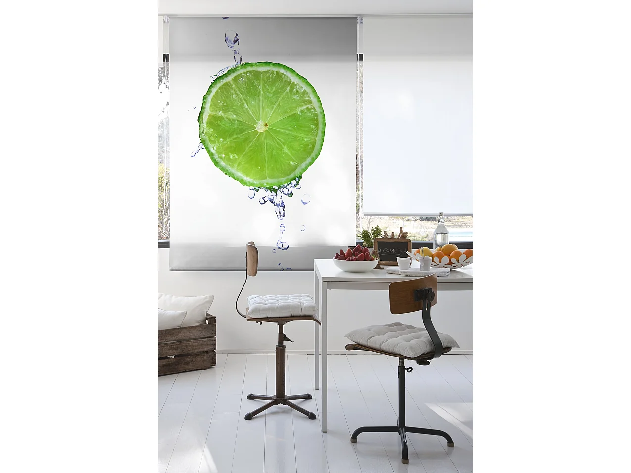 ESTORALIS | Estores Personalizados Easyfix de COCINA | 75 x 150 cm (Ancho por Alto) Tamaño de Tela 72 x 150 cm | Modelo C-1011 Color Unico
