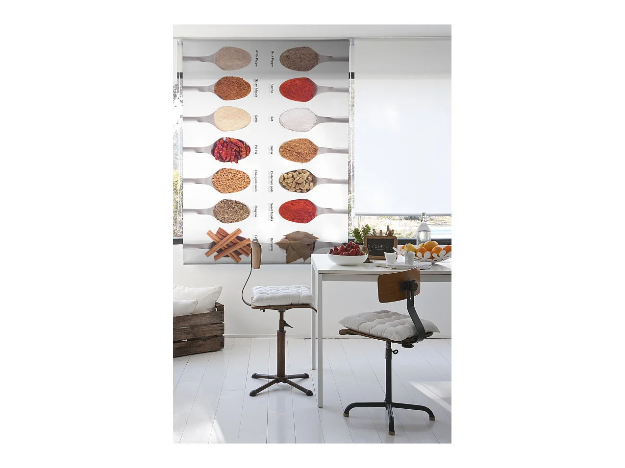 ESTORALIS | Estores Personalizados Easyfix de COCINA | 40 x 150 cm (Ancho por Alto) Tamaño de Tela 37 x 150 cm | Modelo C-1083 Color Unico