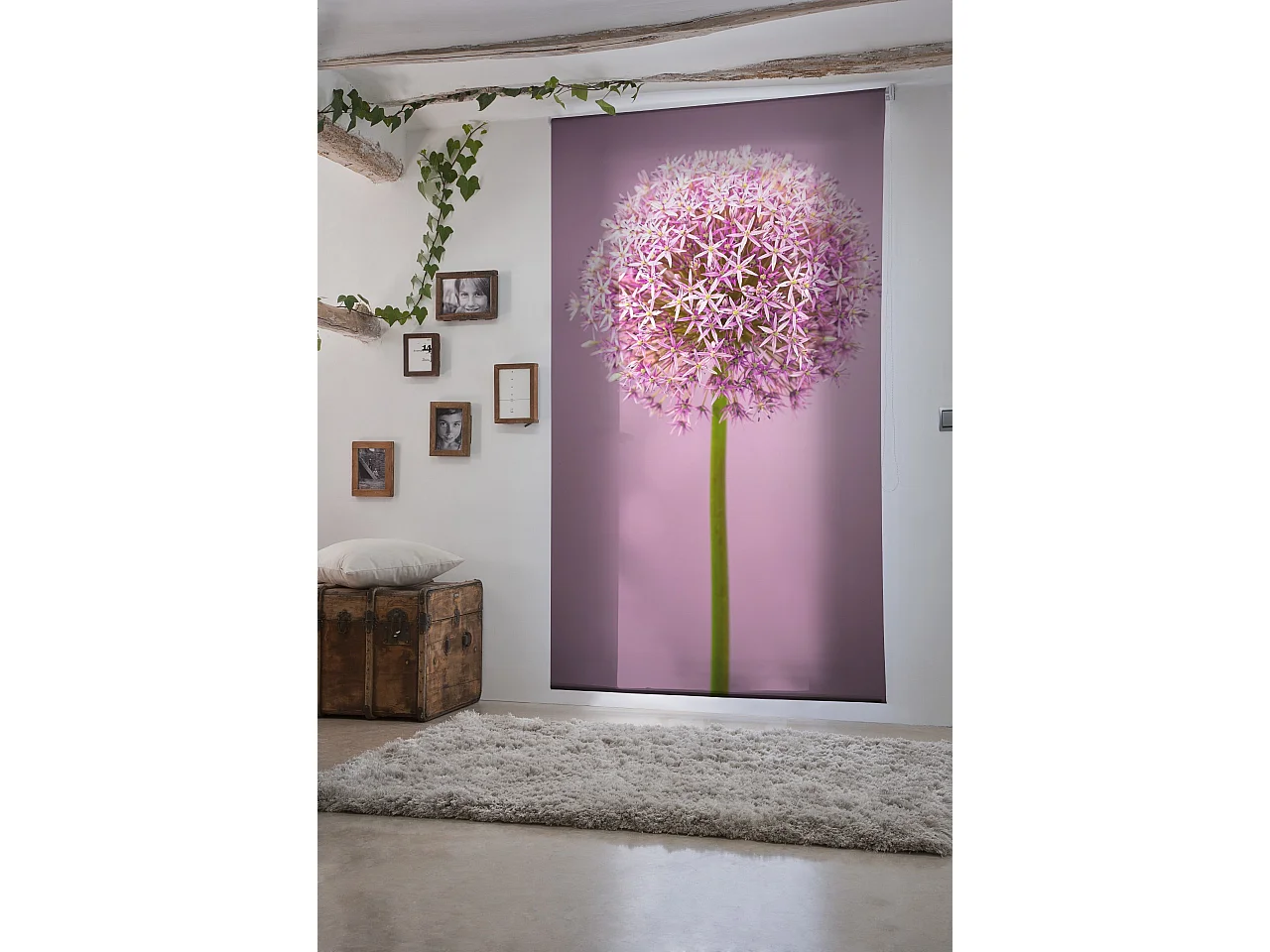 ESTORALIS | Estores Personalizados FLORES y PLANTAS  | 150 x 255 cm (Ancho por Alto) Tamaño de Tela 147 x 250 cm | Modelo F-834 Color Unico