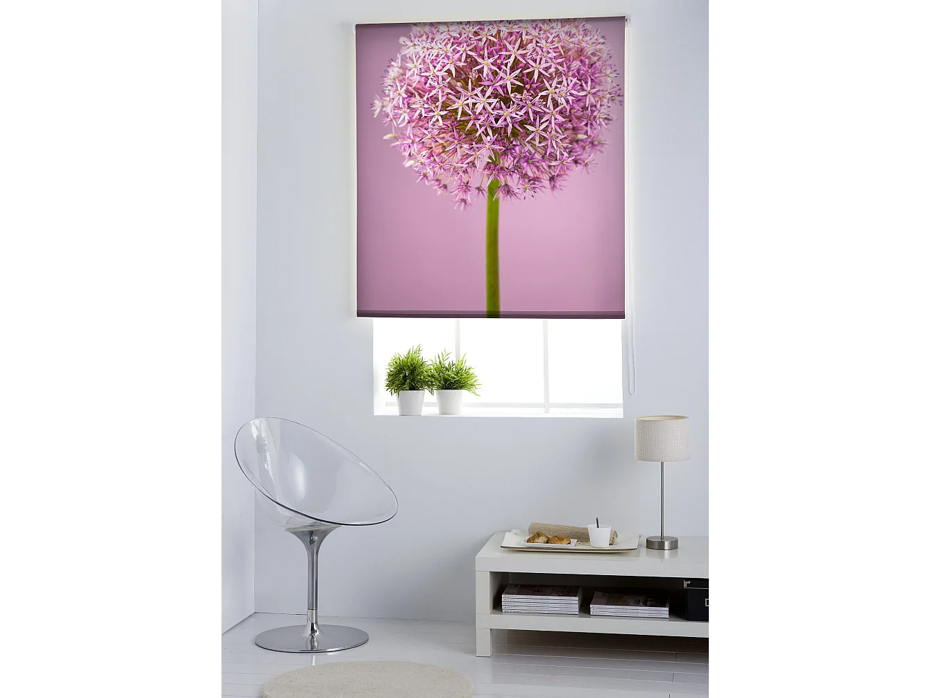 ESTORALIS | Estores Personalizados FLORES y PLANTAS  | 150 x 255 cm (Ancho por Alto) Tamaño de Tela 147 x 250 cm | Modelo F-834 Color Unico