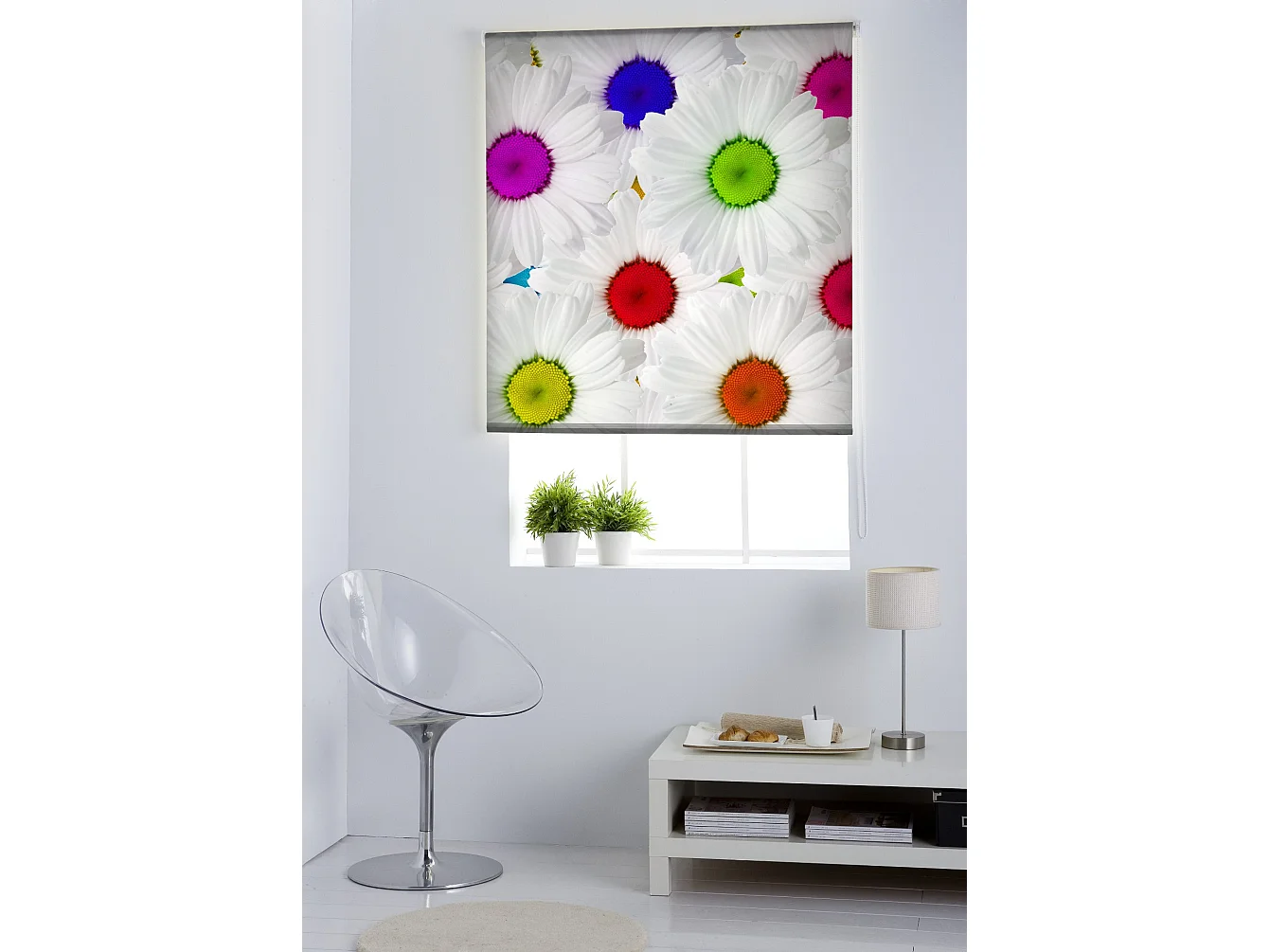 ESTORALIS | Estores Personalizados FLORES y PLANTAS  | 130 x 255 cm (Ancho por Alto) Tamaño de Tela 127 x 250 cm | Modelo F-835 Color Unico