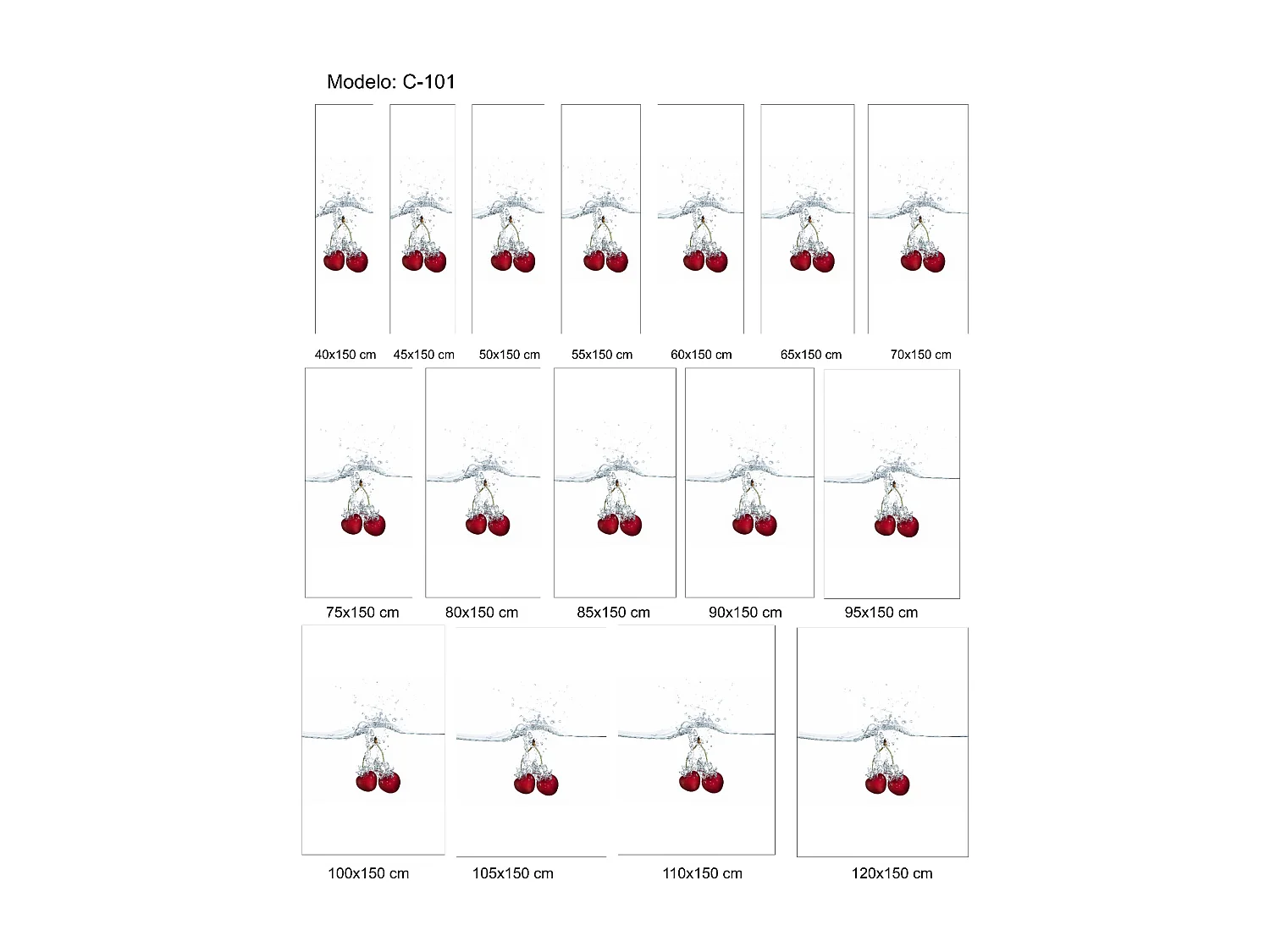 ESTORALIS | Estores Personalizados Easyfix de COCINA | 45 x 150 cm (Ancho por Alto) Tamaño de Tela 42 x 150 cm | Modelo C-101 Color Unico