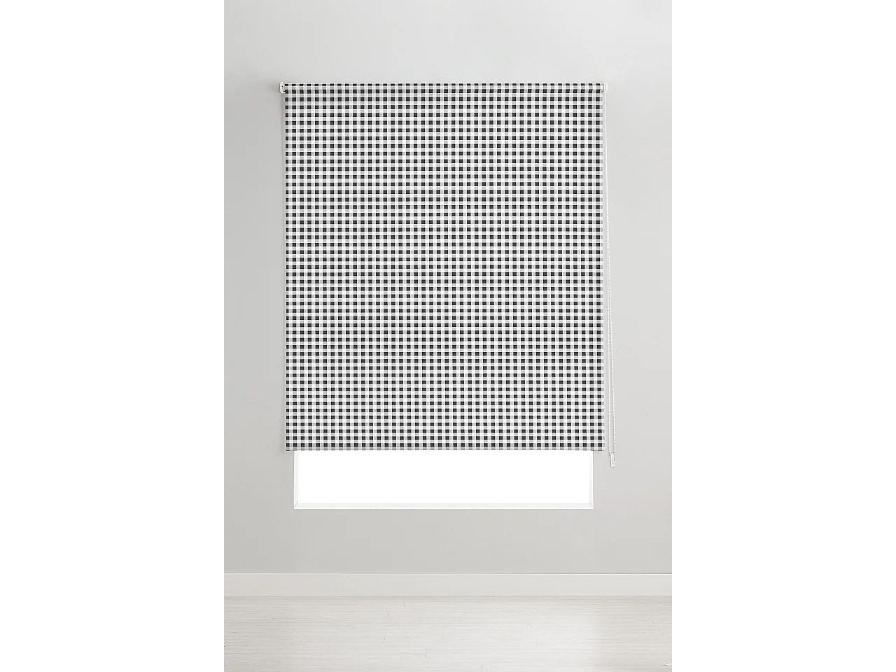 ESTORALIS | Estores Personalizados de COCINA | 150 x 180 cm (Ancho por Alto) Tamaño de Tela 147 x 175 cm | Modelo Vichy-2 Color Antracita