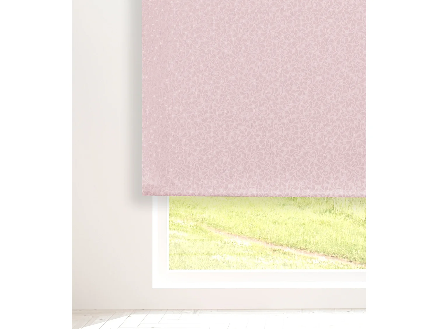 ESTORALIS | Estor Enrollable Translúcido | 110 x 255 cm (Ancho por Alto) Tamaño de Tela 107 x 250 cm | Modelo SANDOR Color Salmon