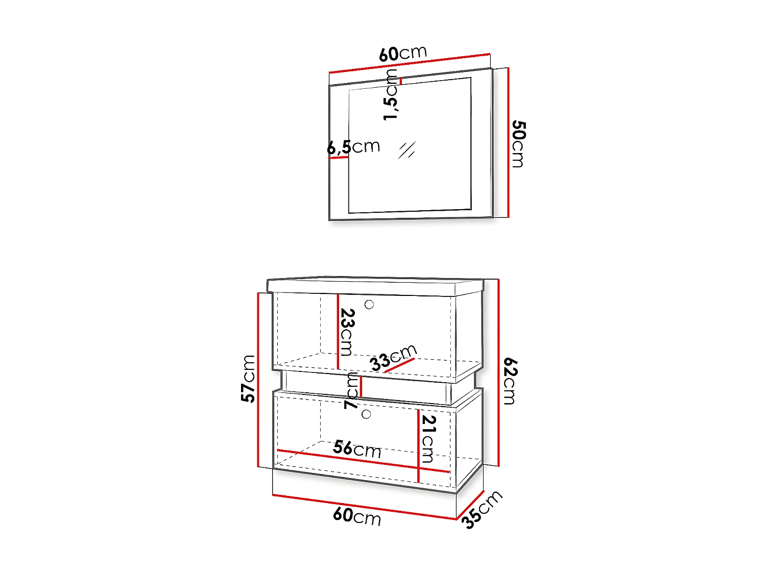 Meuble de salle de bain "Tiko" Blanc