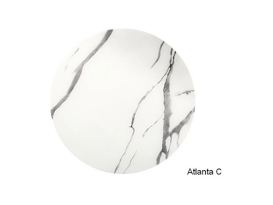 Zestaw 2 ław ATLANTA C biały marmur/czarny mat