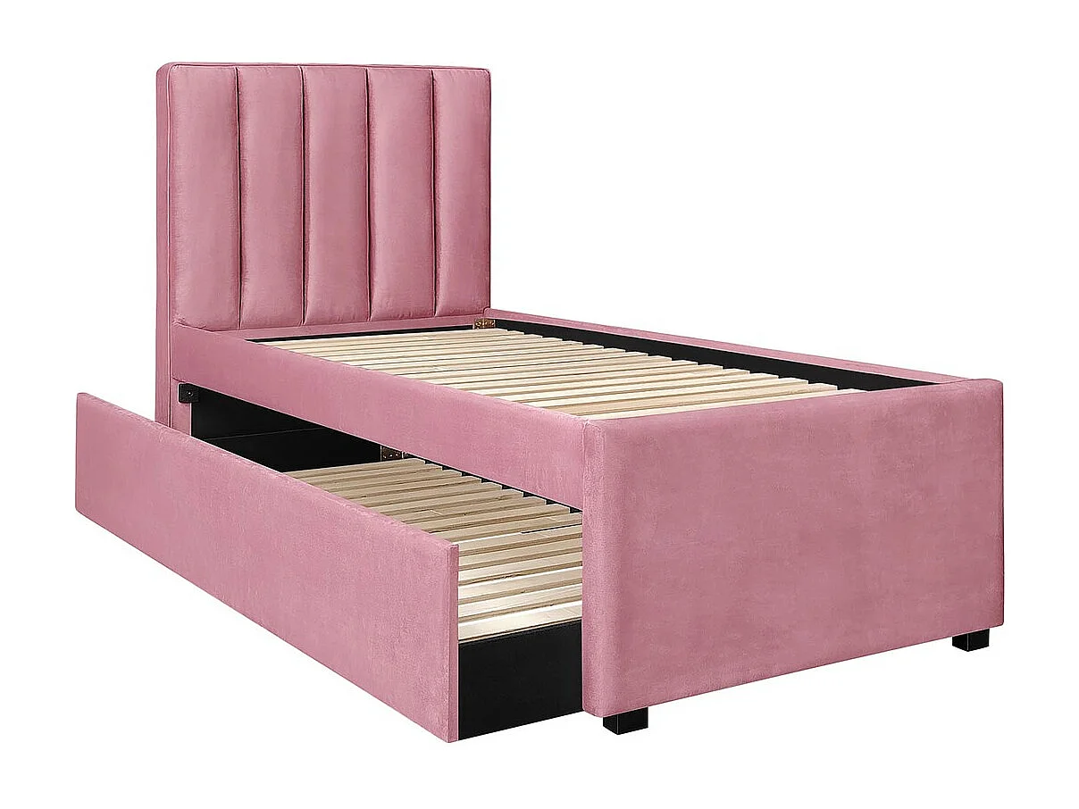 Lit Russo S (90x200)/Tissu/Rose