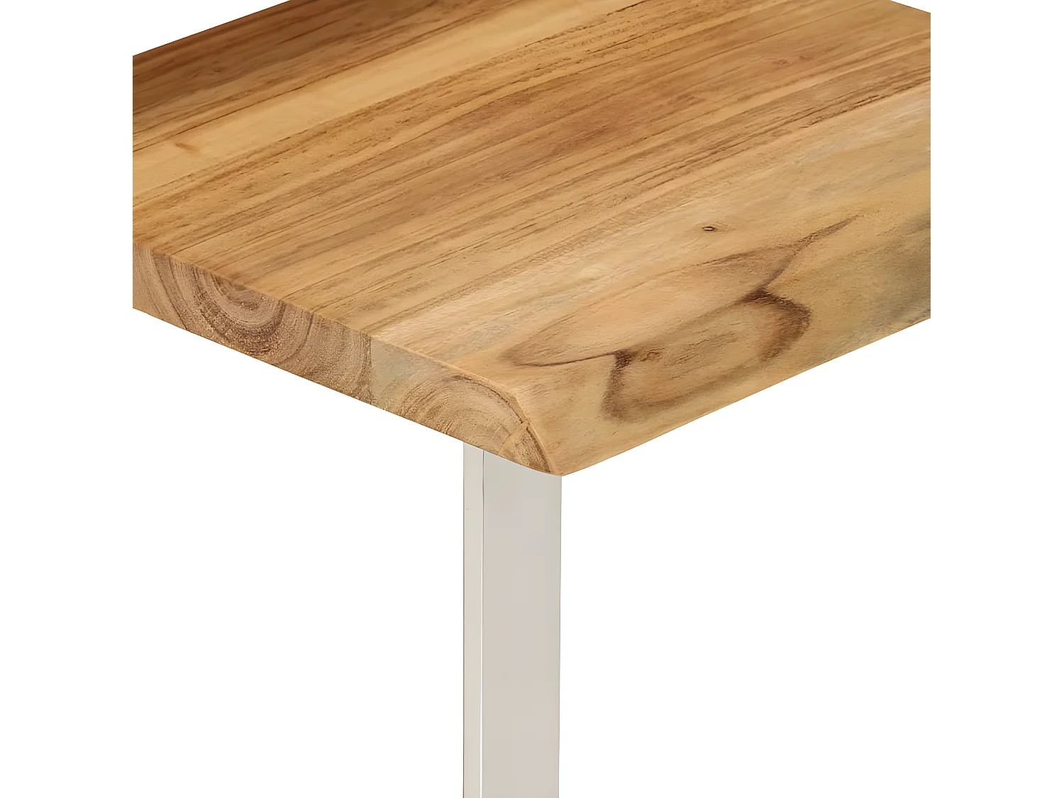 Tables gigognes 3 pcs avec bord vivant bois massif d'acacia
