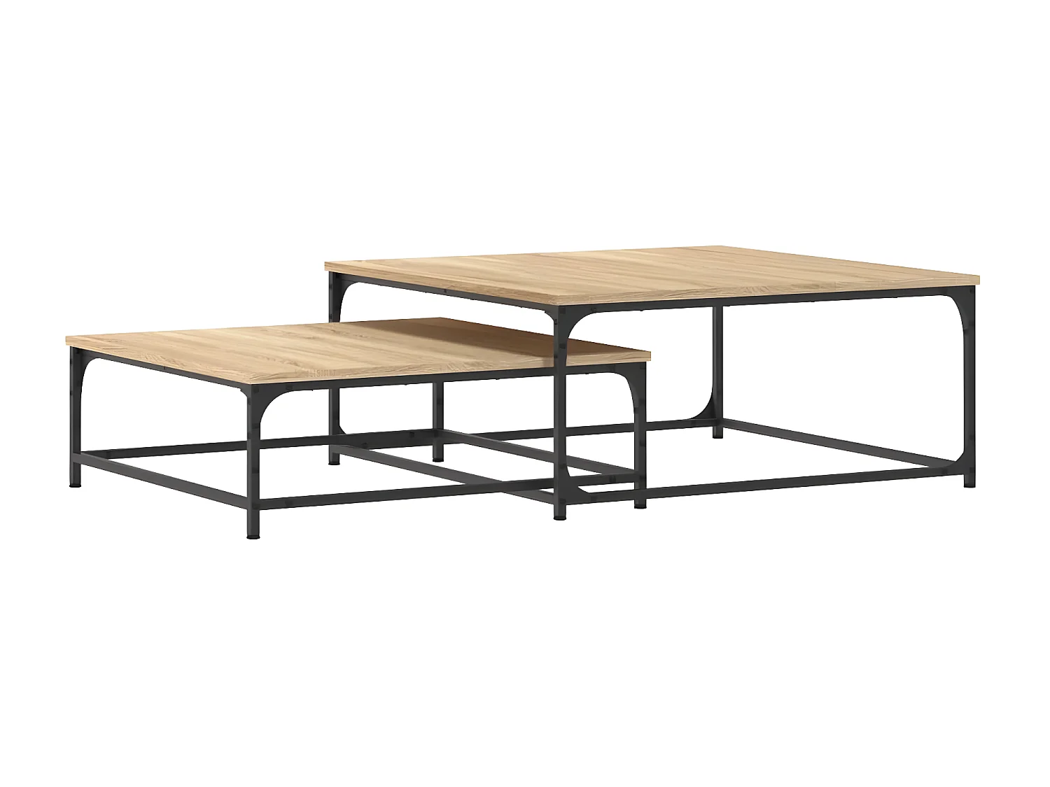 Tables basses gigognes 2 pcs chêne sonoma bois d'ingénierie