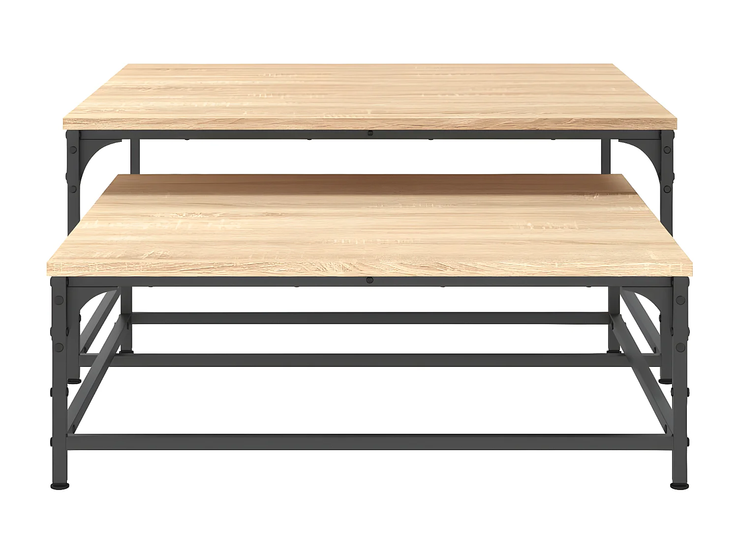 Tables basses gigognes 2 pcs chêne sonoma bois d'ingénierie