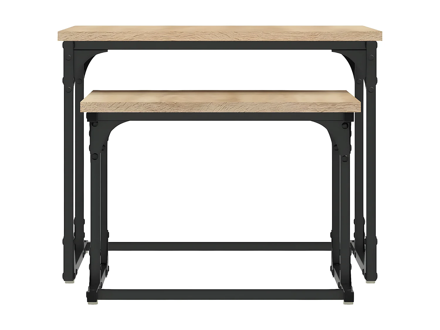 Table basse gigogne 2 pcs chêne sonoma bois d'ingénierie