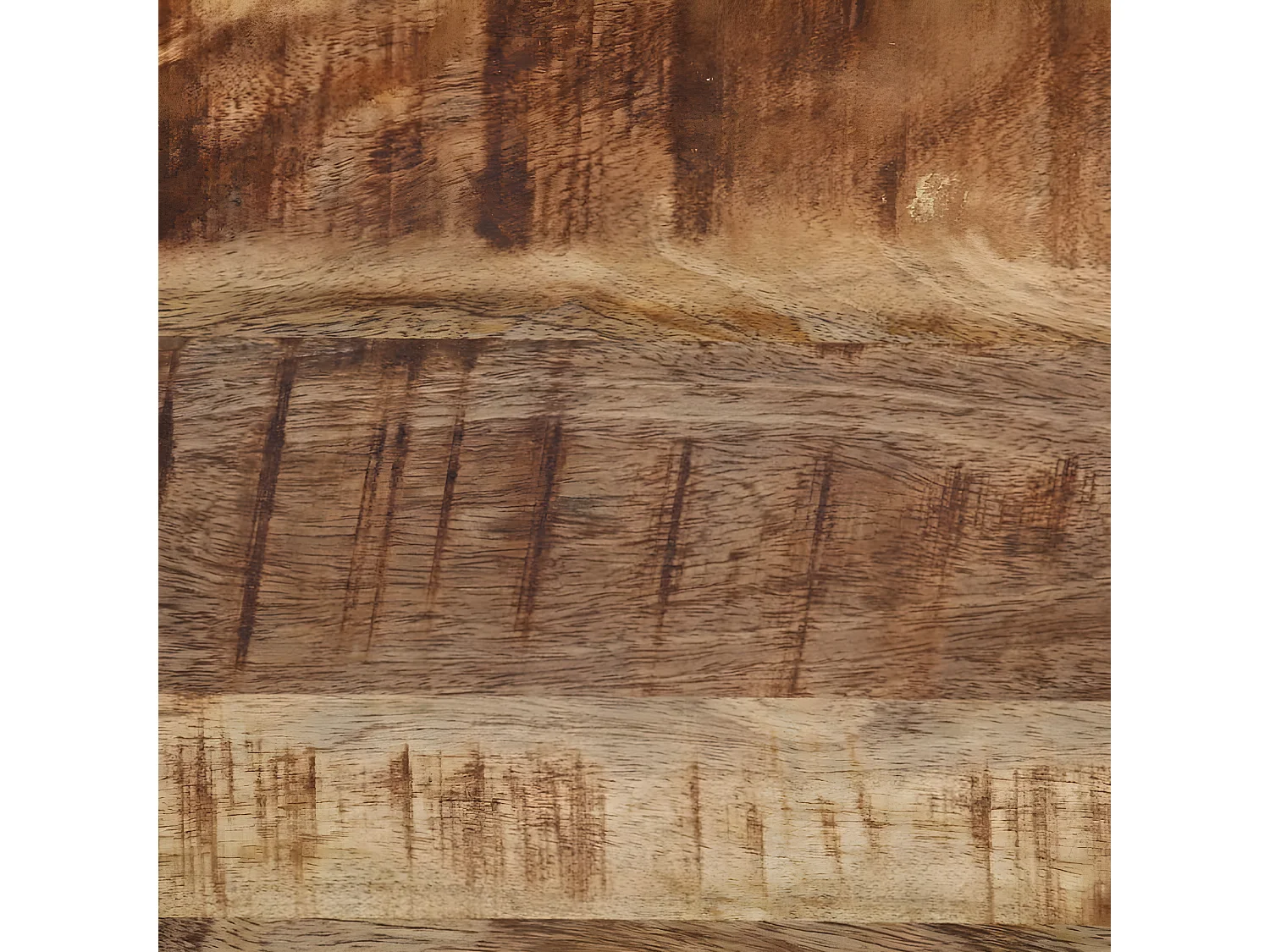 Tables basses gigognes 3pcs bois de manguier massif brut et fer