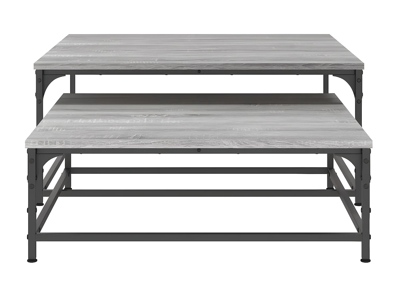 Tables basses gigognes 2 pcs sonoma gris bois d'ingénierie