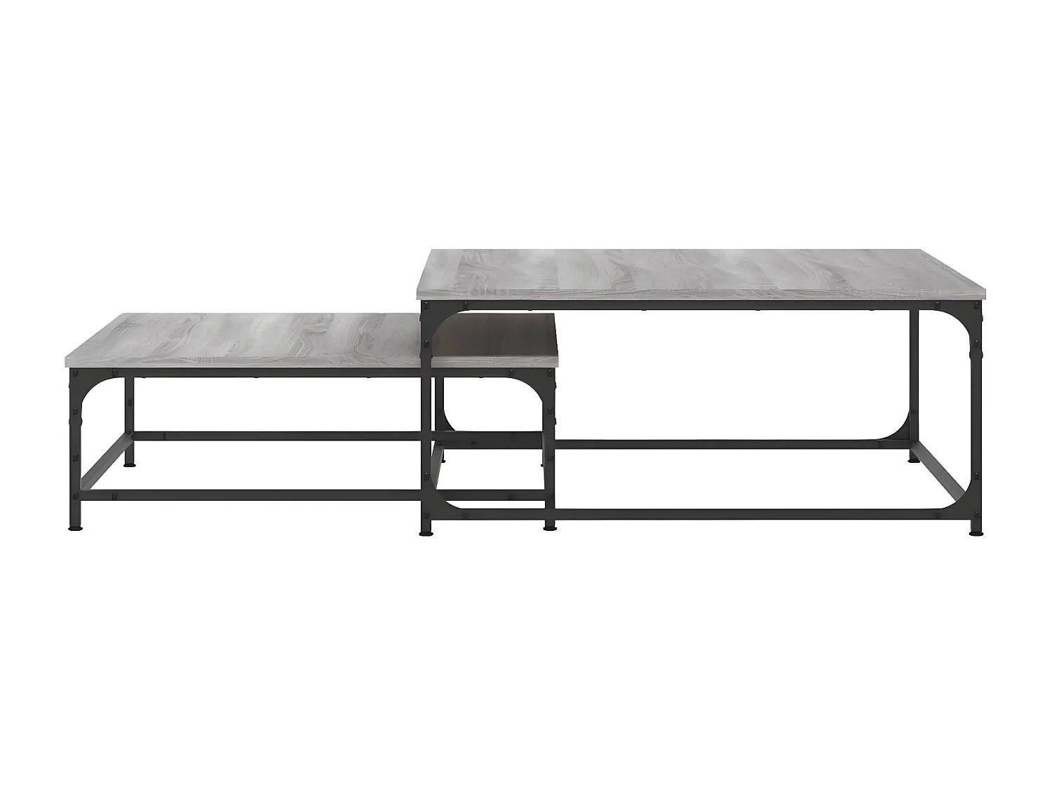 Tables basses gigognes 2 pcs sonoma gris bois d'ingénierie
