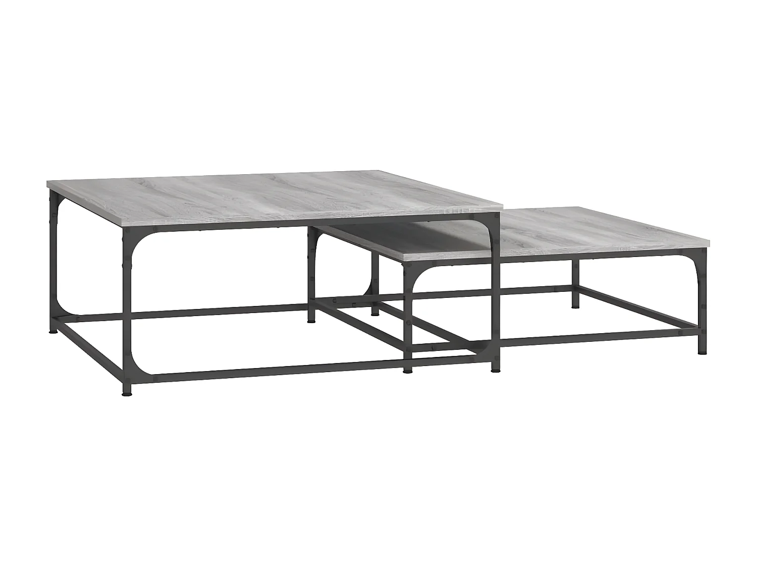 Tables basses gigognes 2 pcs sonoma gris bois d'ingénierie