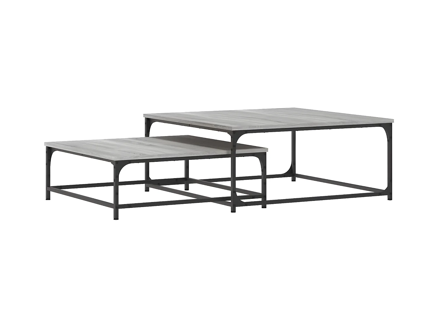 Tables basses gigognes 2 pcs sonoma gris bois d'ingénierie
