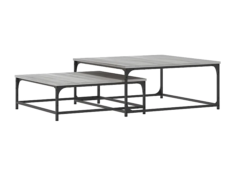 Tables basses gigognes 2 pcs sonoma gris bois d'ingénierie