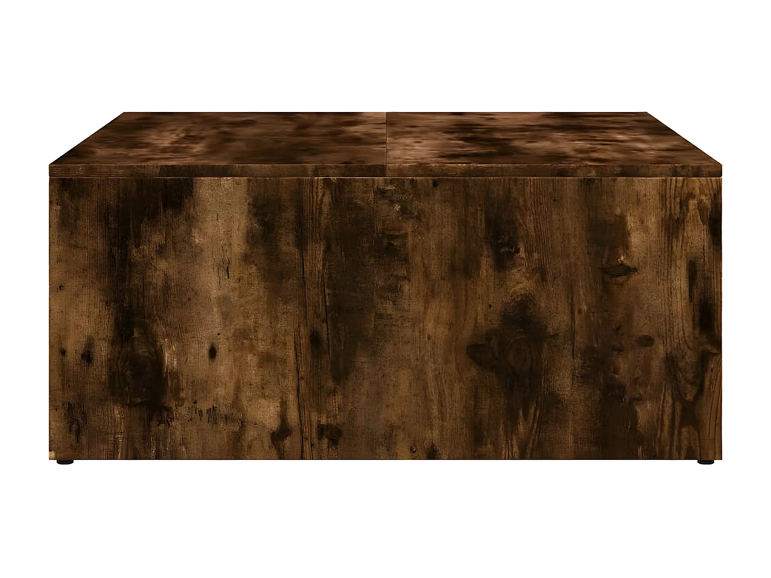 2-delige Salontafelset bewerkt hout en metaal gerookt eiken