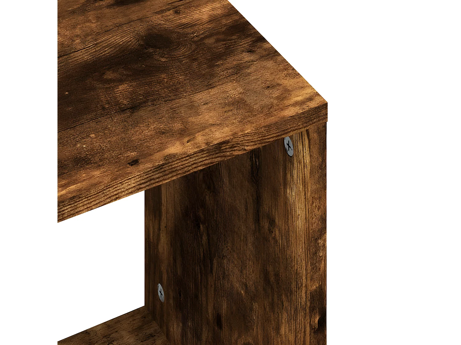 Tables basses gigognes 2 pcs chêne fumé bois d'ingénierie