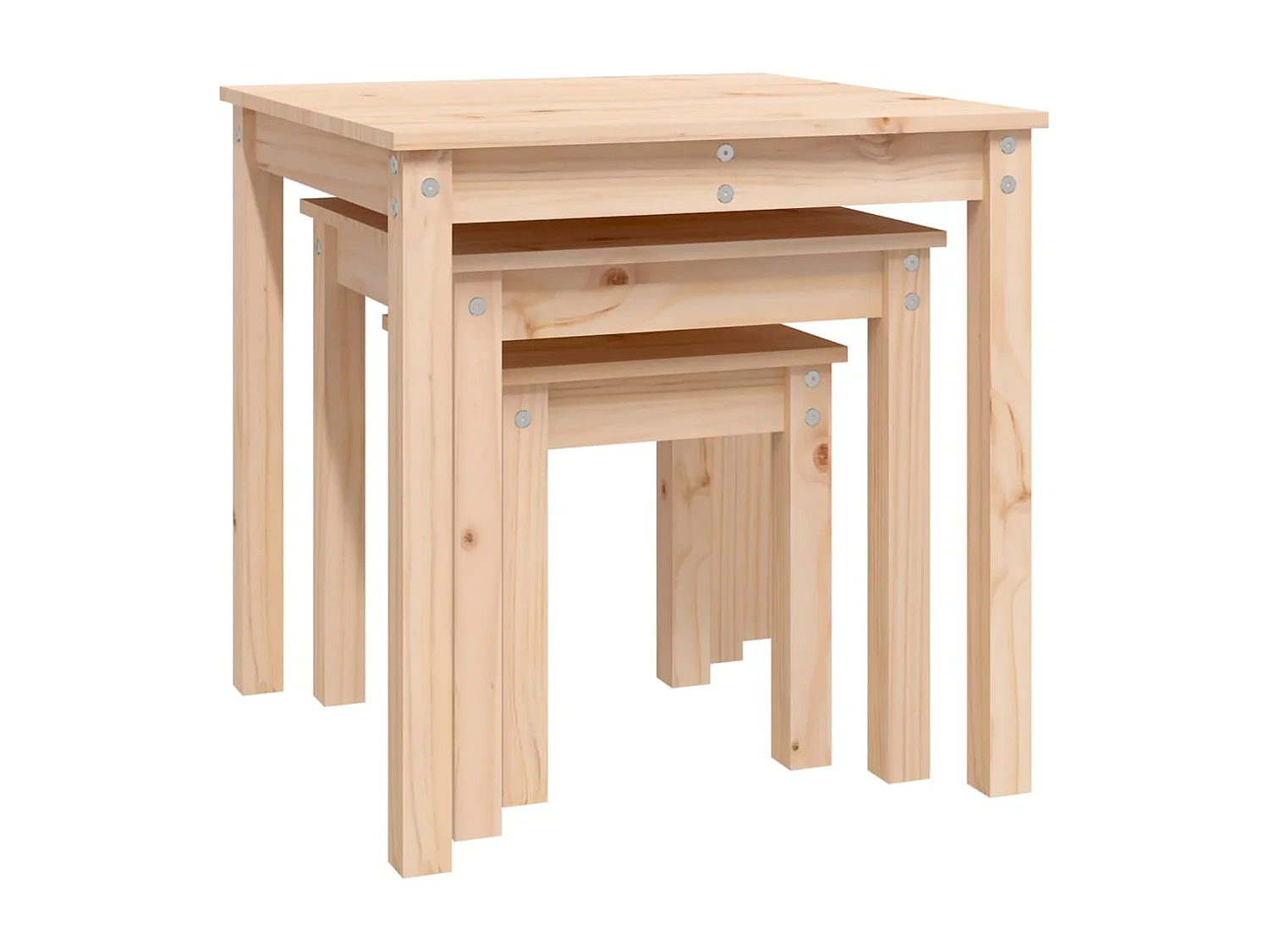 Tables gigognes 3 pcs Bois de pin massif