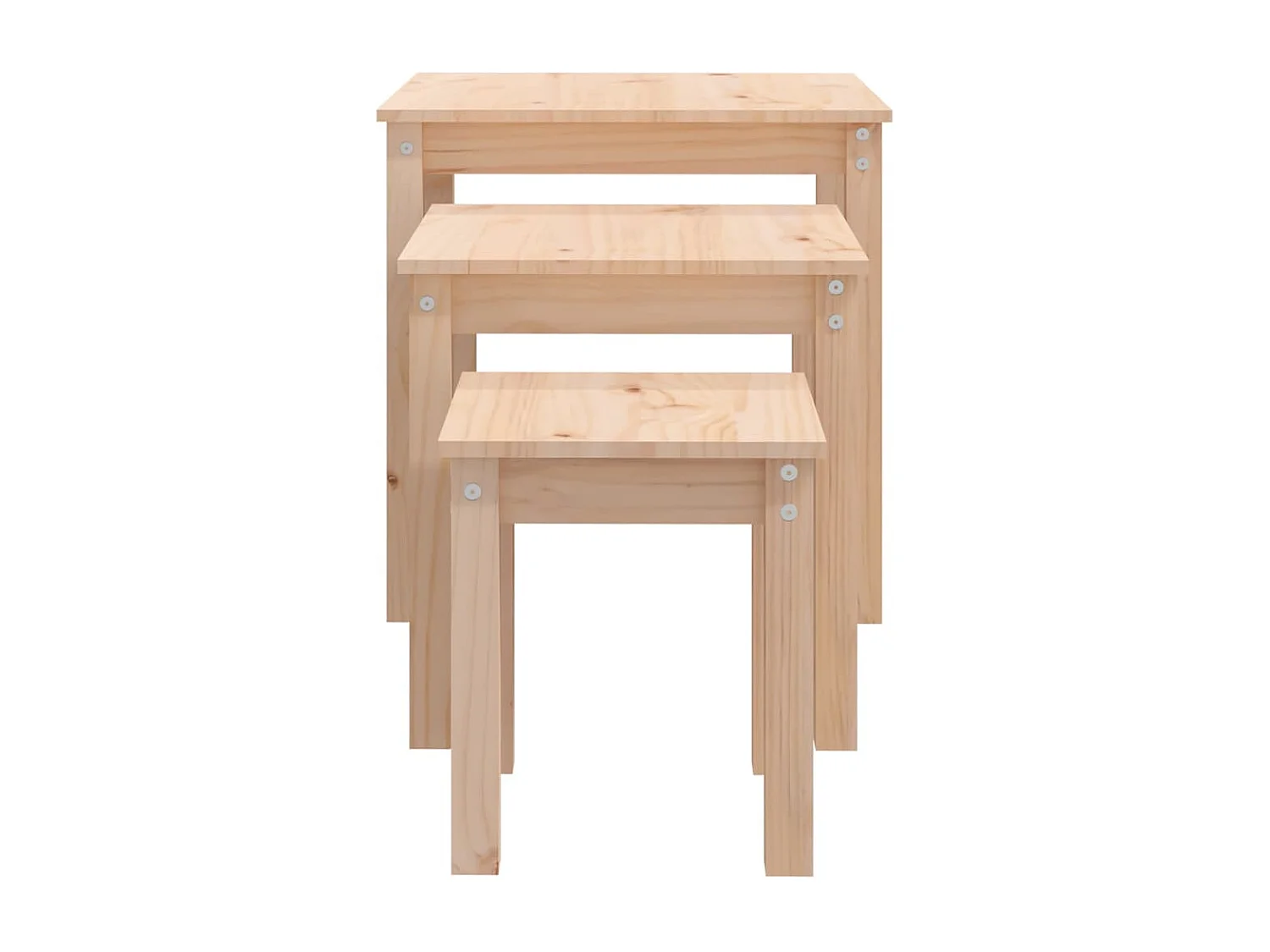 Tables gigognes 3 pcs Bois de pin massif