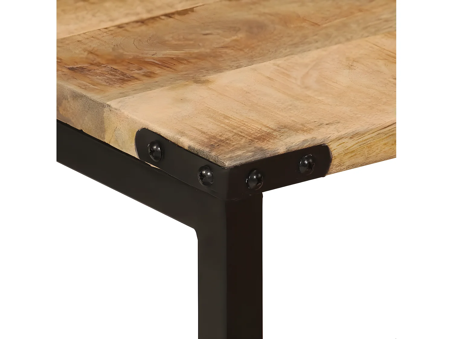 Tables basses gigognes 3 pcs bois massif de manguier et fer