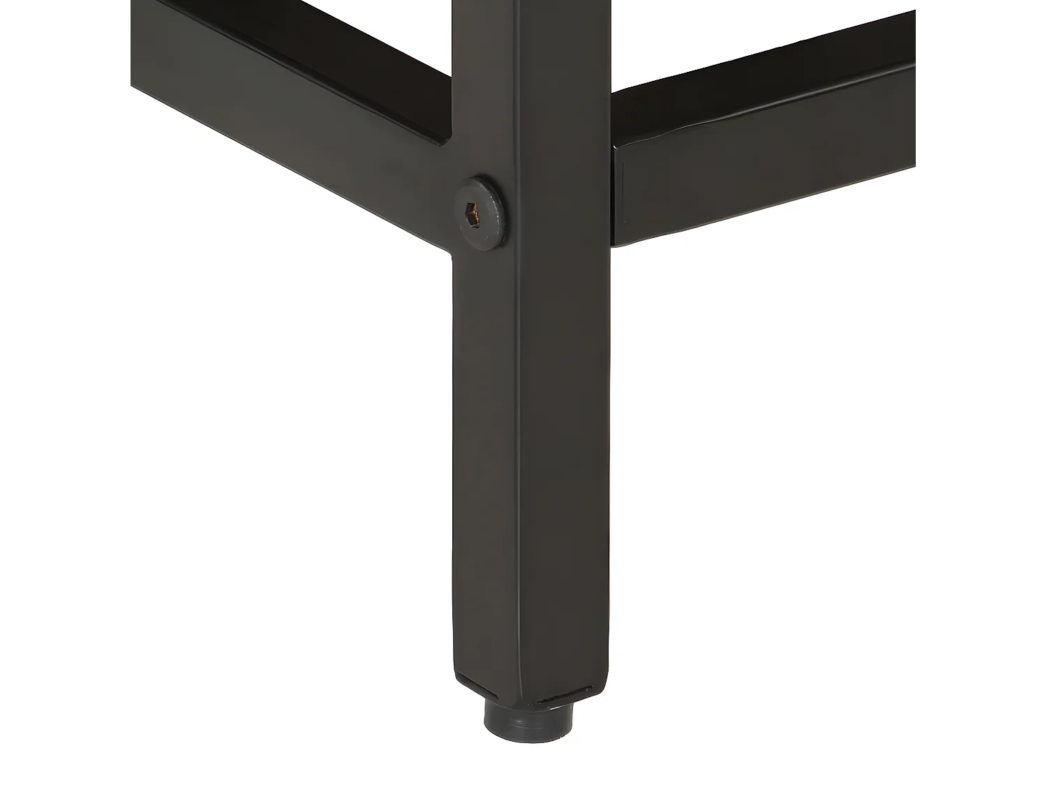 3-delige Salontafelset massief ruw mangohout en ijzer