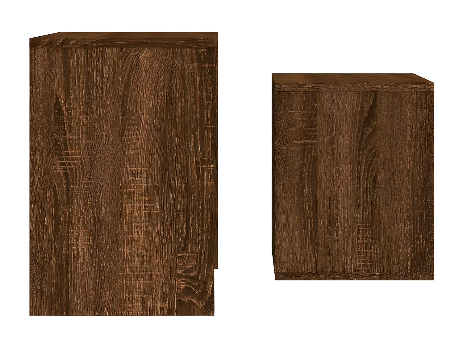 Tables basses gigognes 2 pcs chêne marron bois d'ingénierie