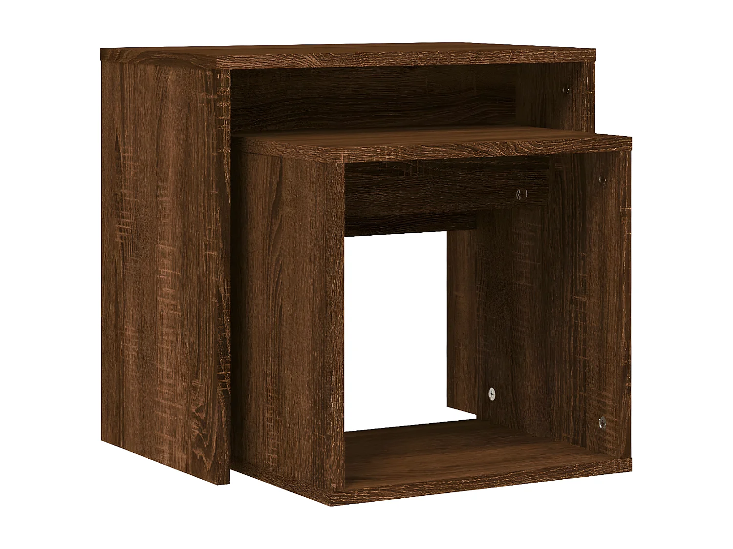 Tables basses gigognes 2 pcs chêne marron bois d'ingénierie