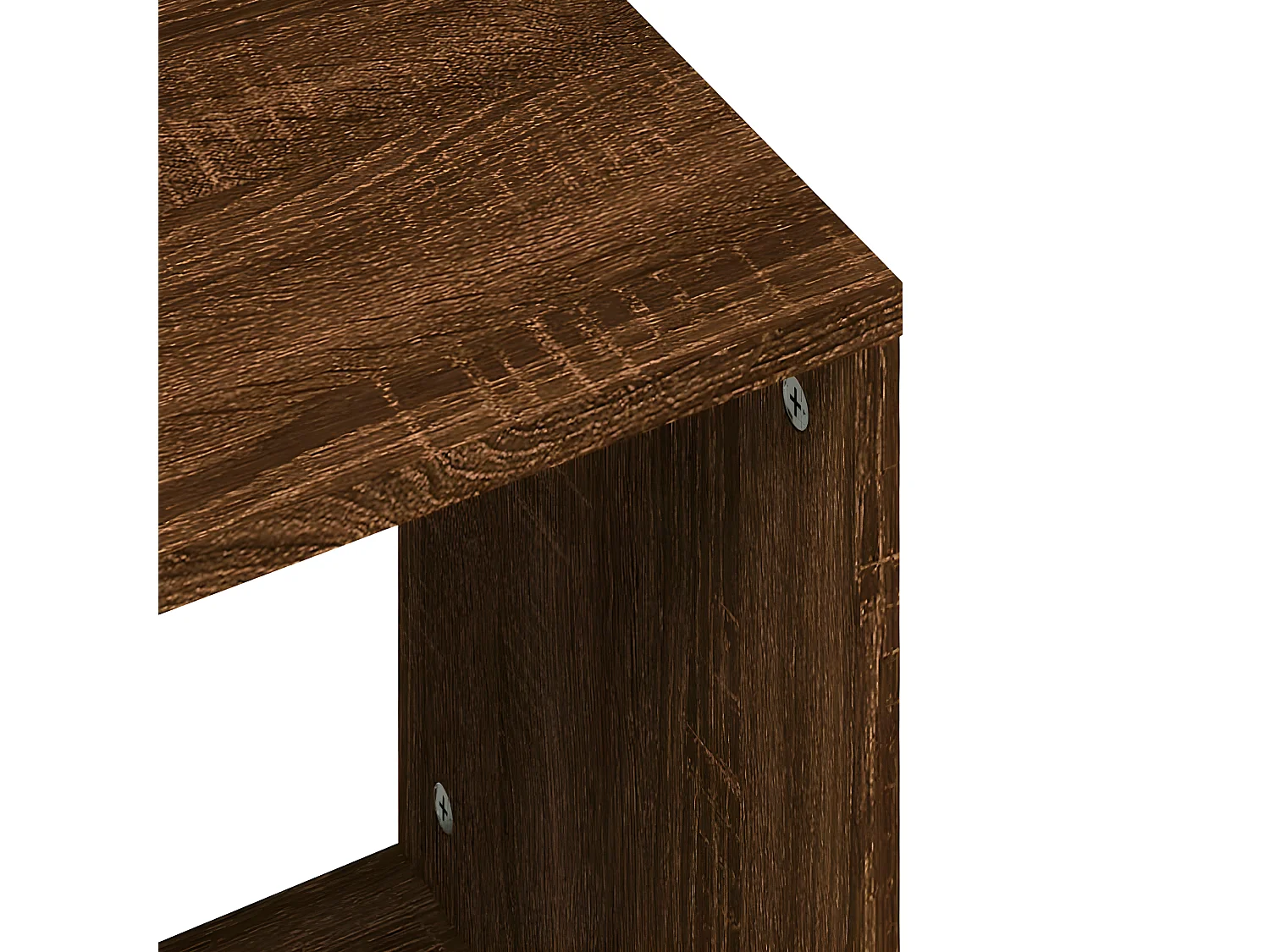 Tables basses gigognes 2 pcs chêne marron bois d'ingénierie