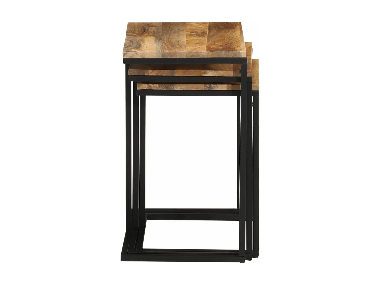 Tables gigognes 3 pcs bois massif d'acacia