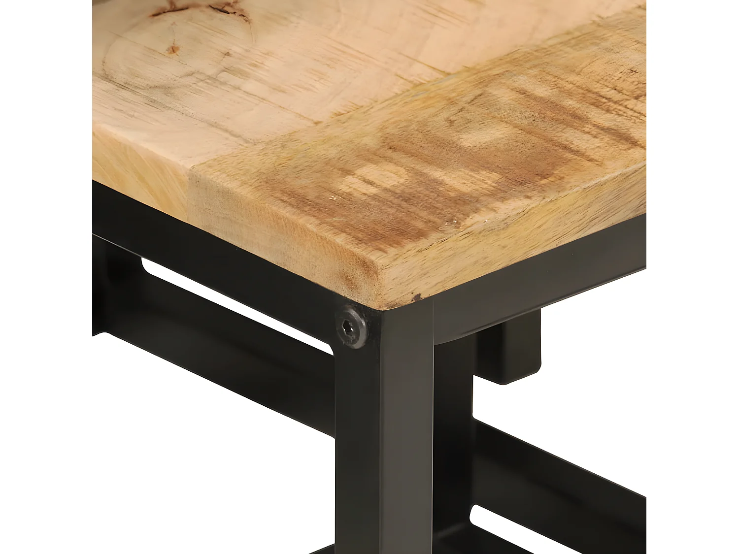 Tables basses gigognes 3 pcs bois massif de manguier et fer